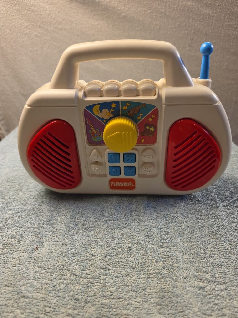 VTG Playskool Select a Station Stereo Kid Boom Box Radio Toy 1995 Hasbro. Works